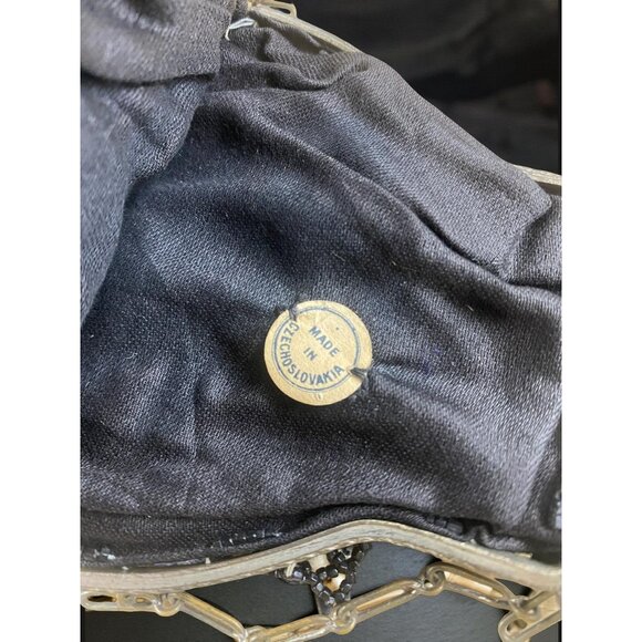 Antique Czech Beaded Purse – 1920s Art Deco Handbag with Original Frame, Chain & - Picture 11 of 14